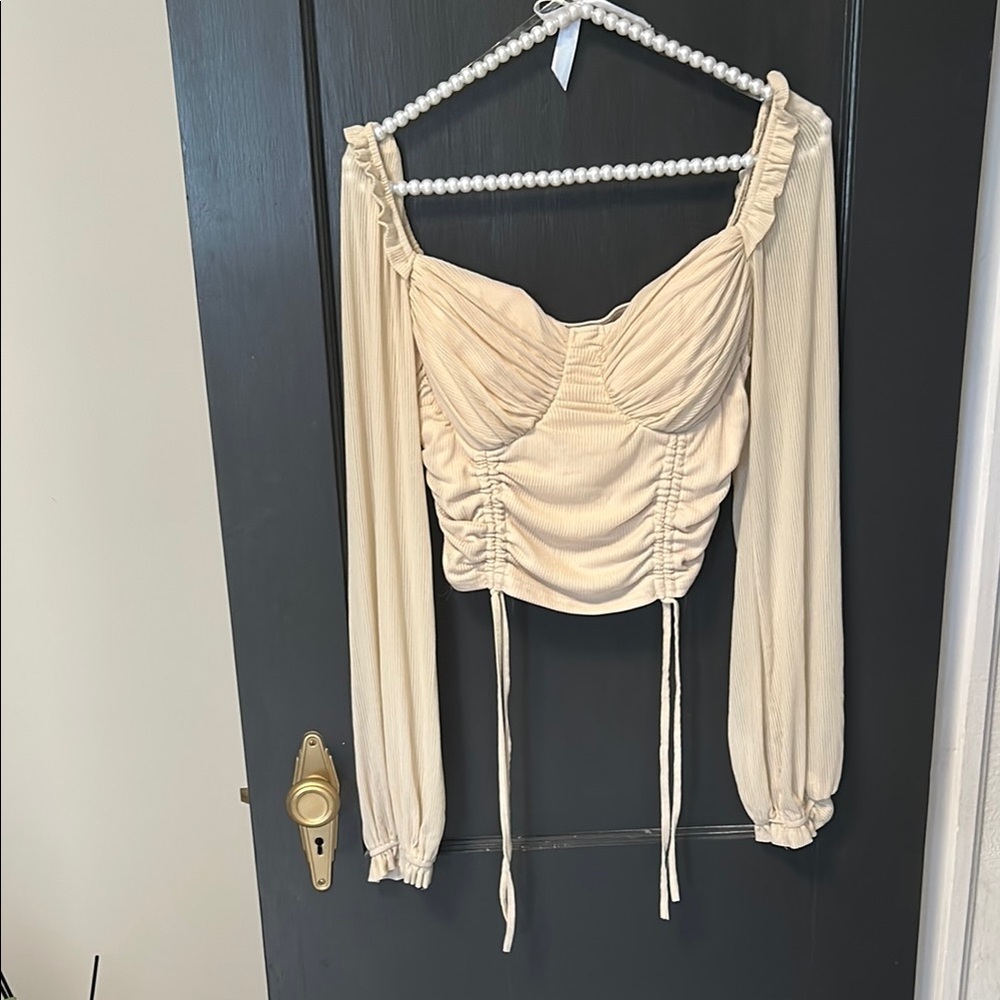 Fashion Nova Beige Ruched Women's Top
